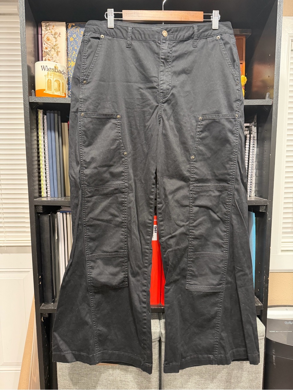Forever 21 Black Cargo Wide-Leg Pants